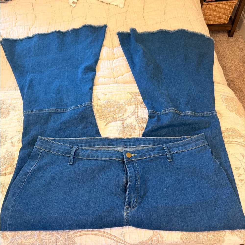 Flared Blue Denim Jeans 4XL SHEIN Hippie Festi - Picture 4 of 4